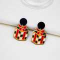 Cute Christmas Acrylic Bell Snowman Gift Tree Cartoon Drop Dangle Holiday Statement Earrings view 4