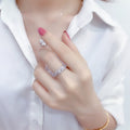 Fashion Niche Women's Engagement Ring, Sweet Wedding Bridal Finger Jewelry For Cross Border view 4