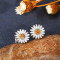Korean Style Sweet Sunflower Daisy Flower Stud Earrings Fashion Student Ear Jewelry view 2