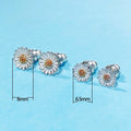 Korean Style Sweet Sunflower Daisy Flower Stud Earrings Fashion Student Ear Jewelry view 5