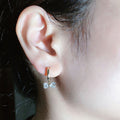 Korean Versatile Zircon Inlaid Bowknot Water Drop Earrings, Sweet Fashion Women's Dangle Earrings view 4