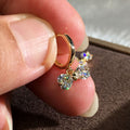 Korean Versatile Zircon Inlaid Bowknot Water Drop Earrings, Sweet Fashion Women's Dangle Earrings view 2