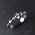 Luxury Palace Style Hollow Floral Lace Ring For Women Daily Stackable Index Finger Jewelry view 6