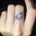 Luxury Simulated Zircon Five Pointed Star Ring Super Sparkly Crown Ring For Women view 4
