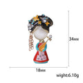 Alloy Pipa Lady Brooch Pin For Sweater And Suit Decoration view 5