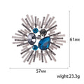 Alloy Crystal Rhinestone Brooch For Luxury Coat And Apparel Decoration view 5