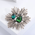 Alloy Crystal Rhinestone Brooch For Luxury Coat And Apparel Decoration view 3