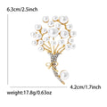 Alloy Pearl Bouquet Brooch Pin For Elegant Dress Suits view 6