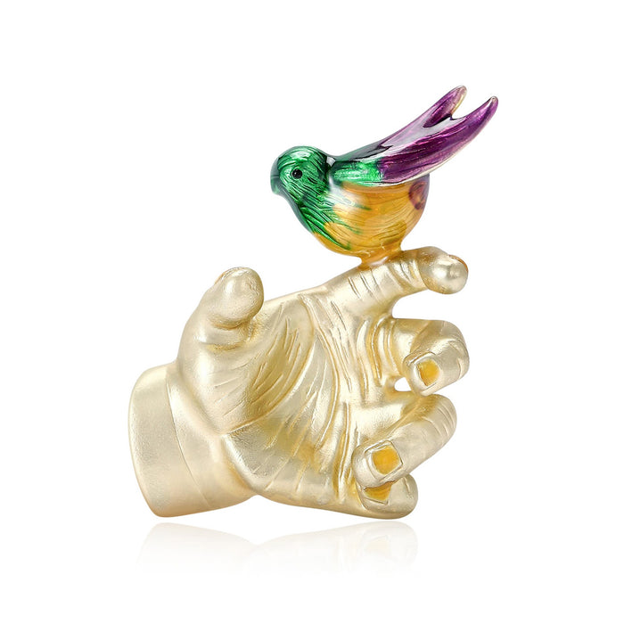 Alloy Bird Brooch Pin Creative Fashion Lapel Clothing Accessory
