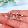 French Chic Irregular Twisted Hoop Earrings, Niche Style Elegant Women's Fashion Ear Jewelry view 3