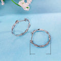 French Chic Irregular Twisted Hoop Earrings, Niche Style Elegant Women's Fashion Ear Jewelry view 5