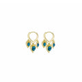 Elegant Heart-Shaped Rhinestone Alloy Hoop Stud Earrings For Women Luxury Versatile Fashion Earrings view 5