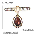 Alloy Glass Pendant Brooch Pin For Women's Blazers And Cardigans view 4