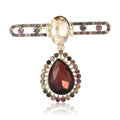 Alloy Glass Pendant Brooch Pin For Women's Blazers And Cardigans view 5