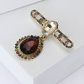 Alloy Glass Pendant Brooch Pin For Women's Blazers And Cardigans view 3