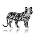 Alloy Vintage Tiger Brooch Pin For Men's Suits And Jackets view 2