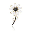 Alloy White Daisy Flower Brooch Pin For Cardigans And Coats view 4