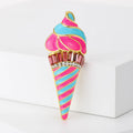 Alloy Enamel Pink Ice Cream Brooch Pin For Cute Accessories view 1