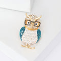 Alloy Rhinestone Owl Brooch Pin For Coats And Suits view 4