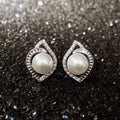 Baroque Style Faux Pearl Stud Earrings, Geometric High End Simple Versatile Women's Ear Jewelry view 2