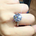 European American Eight Hearts Eight Arrows Zircon Wedding Ring, Sparkling Engagement Couple Rings view 6