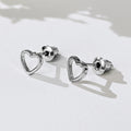 Korean Minimalist Hollow Heart Stud Earrings For Women Romantic Valentine Gift Jewelry view 3