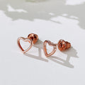 Korean Minimalist Hollow Heart Stud Earrings For Women Romantic Valentine Gift Jewelry view 7