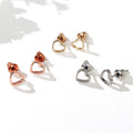 Korean Minimalist Hollow Heart Stud Earrings For Women Romantic Valentine Gift Jewelry view 4