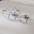 Korean Minimalist Hollow Heart Stud Earrings For Women Romantic Valentine Gift Jewelry view 5