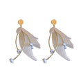 Acrylic Flower Petal Stud Earrings With Silver Pins Korean OL Fairy Forest Style Jewelry view 5