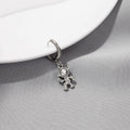 Vintage Alloy Hoop Earrings With Astronaut Star Cross Chain Tassel Clip-On Ear Cuff Earrings view 4