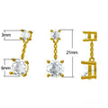Long Tassel Geometric Zircon Earrings Fashion Simple European American Dangle Earrings For Women view 5