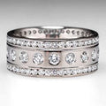 High End Unisex Zircon Inlaid Ring European American Trendy Fashion Finger Jewelry view 1