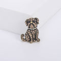 Alloy Rhinestone Bulldog Brooch Pin For Men's Clothing Decoration view 2