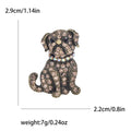 Alloy Rhinestone Bulldog Brooch Pin For Men's Clothing Decoration view 6