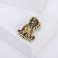 Alloy Rhinestone Bulldog Brooch Pin For Men's Clothing Decoration view 3