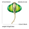Alloy Enamel Manta Ray Brooch Pin For Ocean Style Accessories view 5