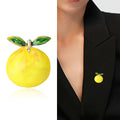 Alloy Enamel Lemon Brooch Pin For Coats Cardigans And Lapels view 2