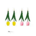 Long Tulip Flower Drop Earrings Elegant Acrylic Petal Leaf Statement Fashion Dangle Earrings view 1