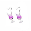 Cute Creative Acrylic Two-Tone Milk Tea And Wine Goblet Drink Cup Alloy Hook Dangle Earrings view 5
