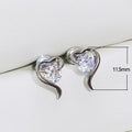 Classic Retro Korean Heart Shaped Stud Earrings For Women Sweet Love Jewelry view 5