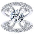 Palace Style Geometric Rhinestone Ring For Women European Fashion Versatile Jewelry Accessory view 3