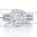 Fashion Full Zircon Copper Wedding Ring Pave Stone Jewelry For Dropshipping view 5