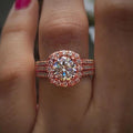Fashion Full Zircon Copper Wedding Ring Pave Stone Jewelry For Dropshipping view 6