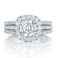 Fashion Full Zircon Copper Wedding Ring Pave Stone Jewelry For Dropshipping view 4