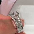 Teardrop Zircon Inlaid Ring For Women, Diamond Look European Style Wedding Band Jewelry view 3