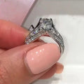 Teardrop Zircon Inlaid Ring For Women, Diamond Look European Style Wedding Band Jewelry view 4
