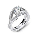 Luxury European American Zircon Wedding Ring For Women, Fashion Proposal Diamond Ring Jewelry view 2