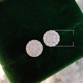 Round Full Zircon Stud Earrings For Women Sweet Sparkling Student Fashion Ear Jewelry view 5