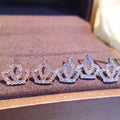Korean Japanese Style Cute Mini Zircon Crown Stud Earrings Simple Student Ear Jewelry view 2